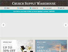 Tablet Screenshot of churchsupplywarehouse.com